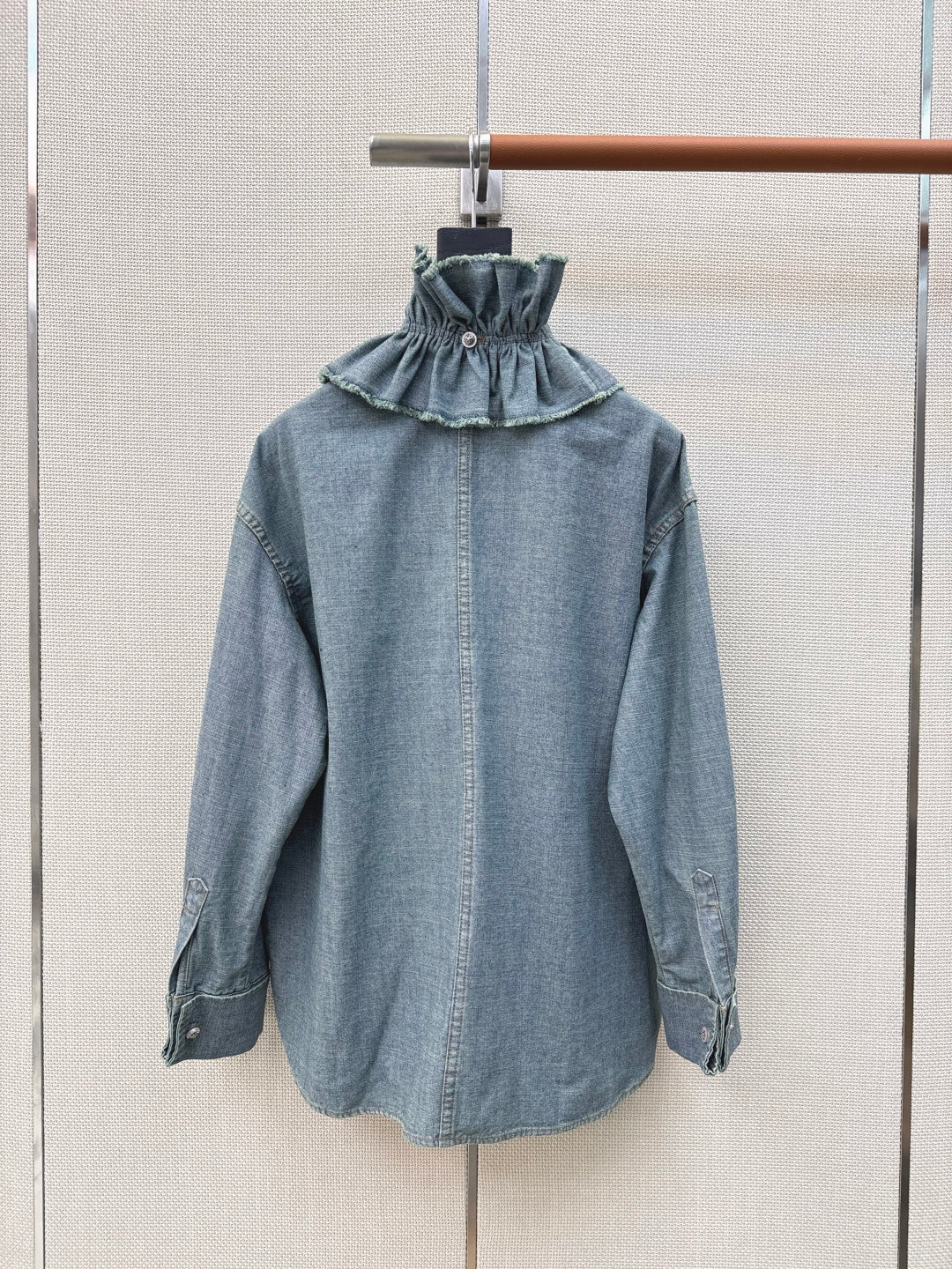 Dior Ruffled Court Denim Shirt
