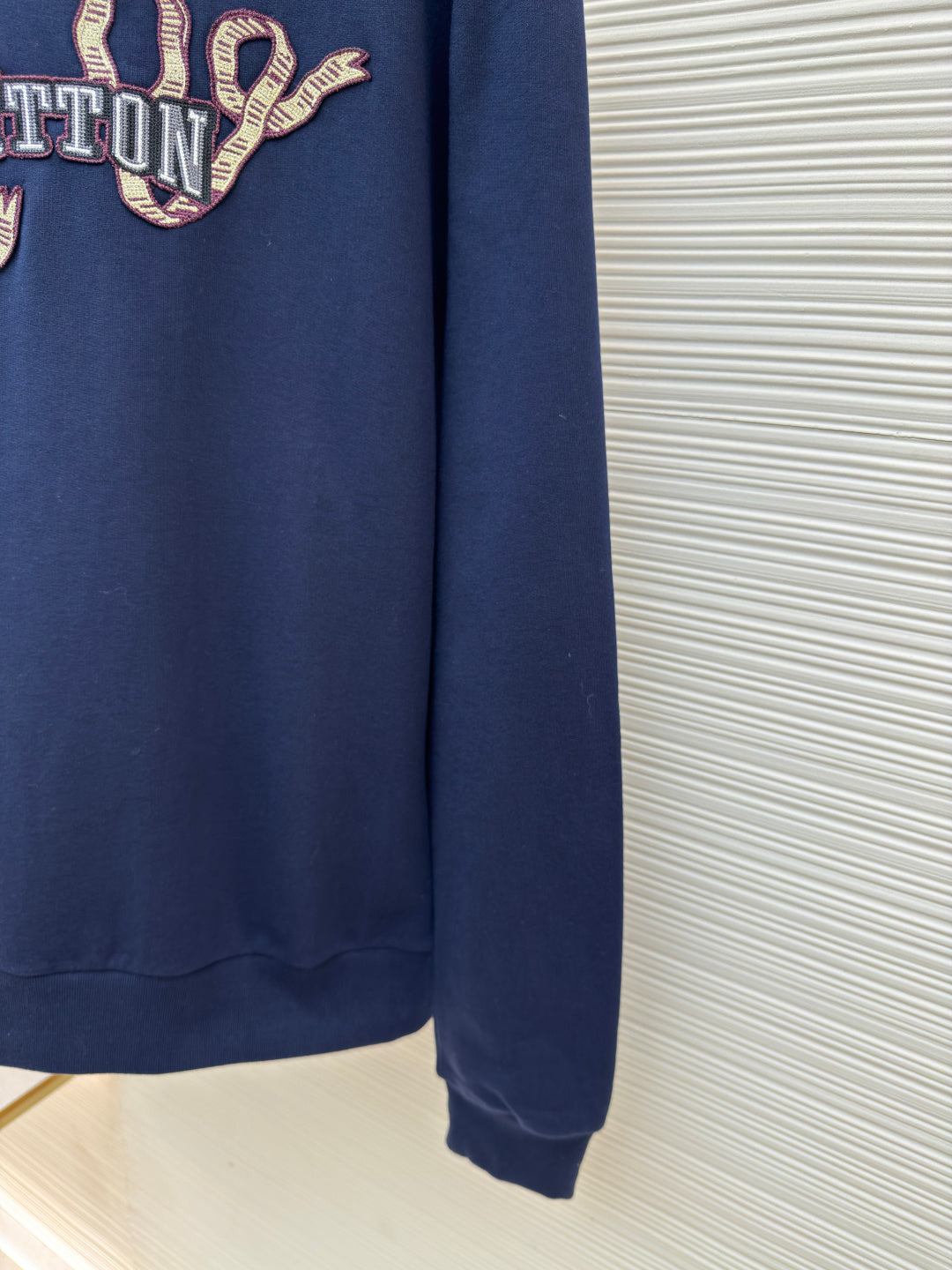 LV Pearl Yarn Patchwork Sweatshirt