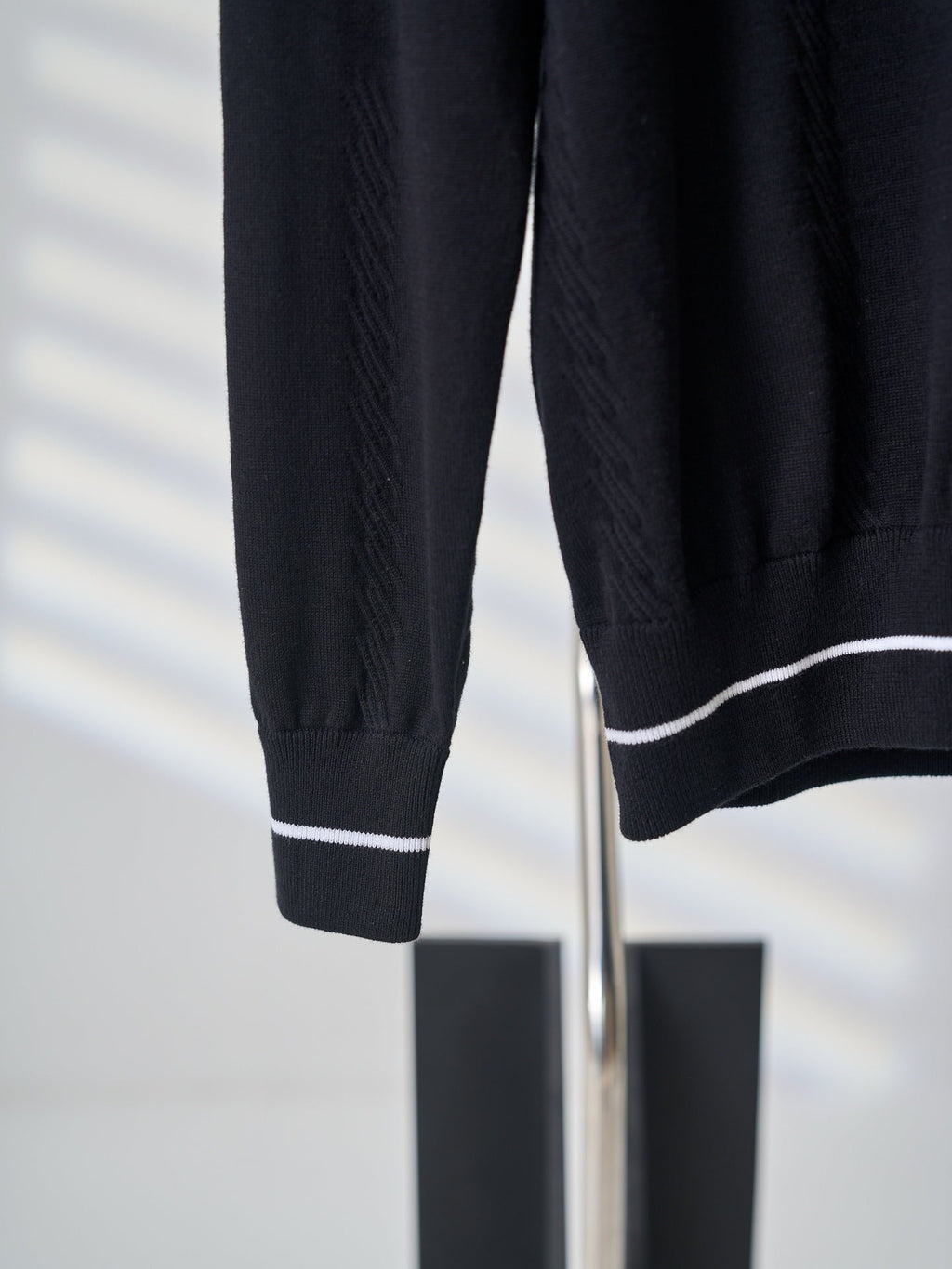 LV Embroidered Knit V-neck Sweater