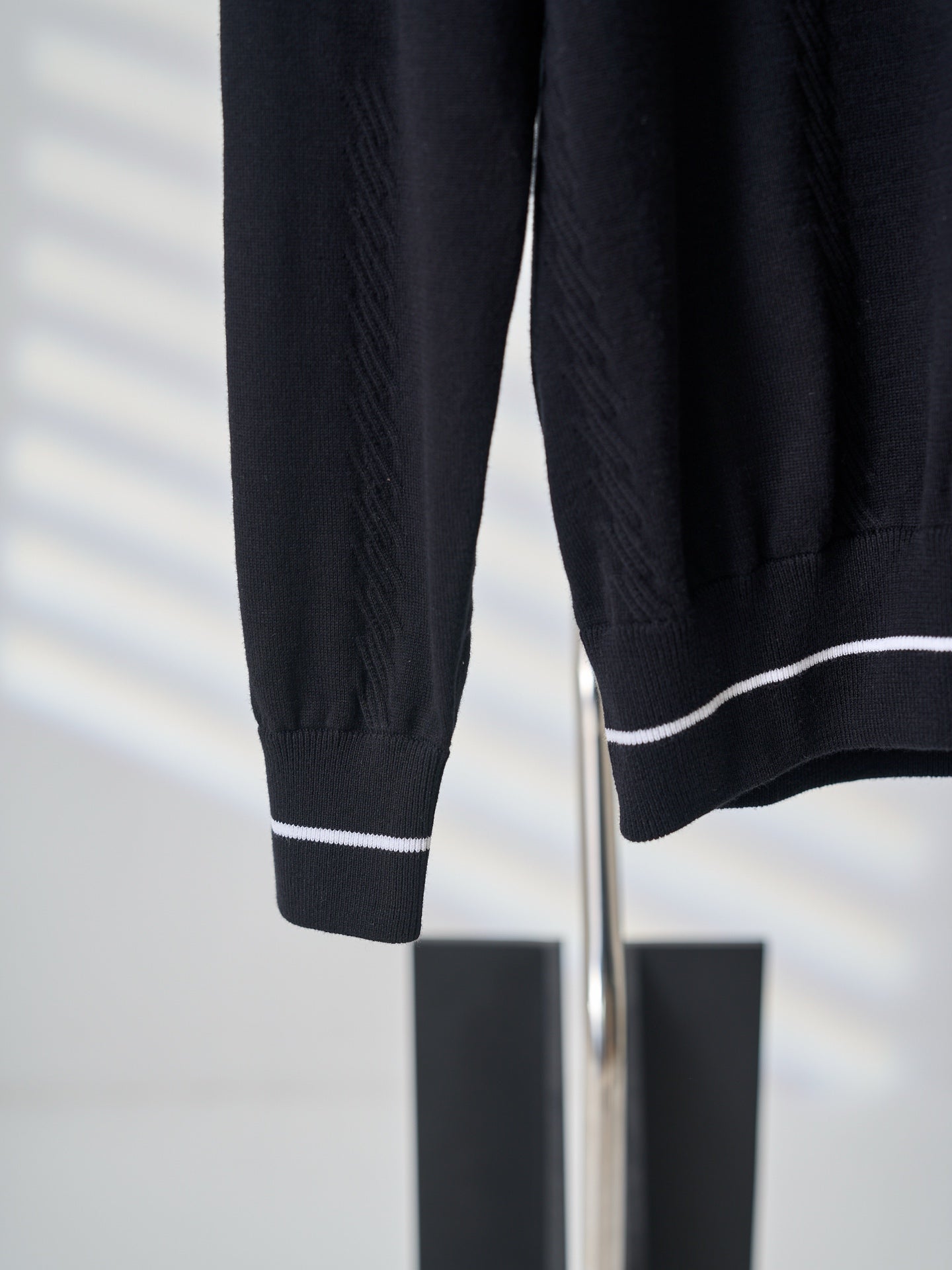LV Embroidered Knit V-neck Sweater