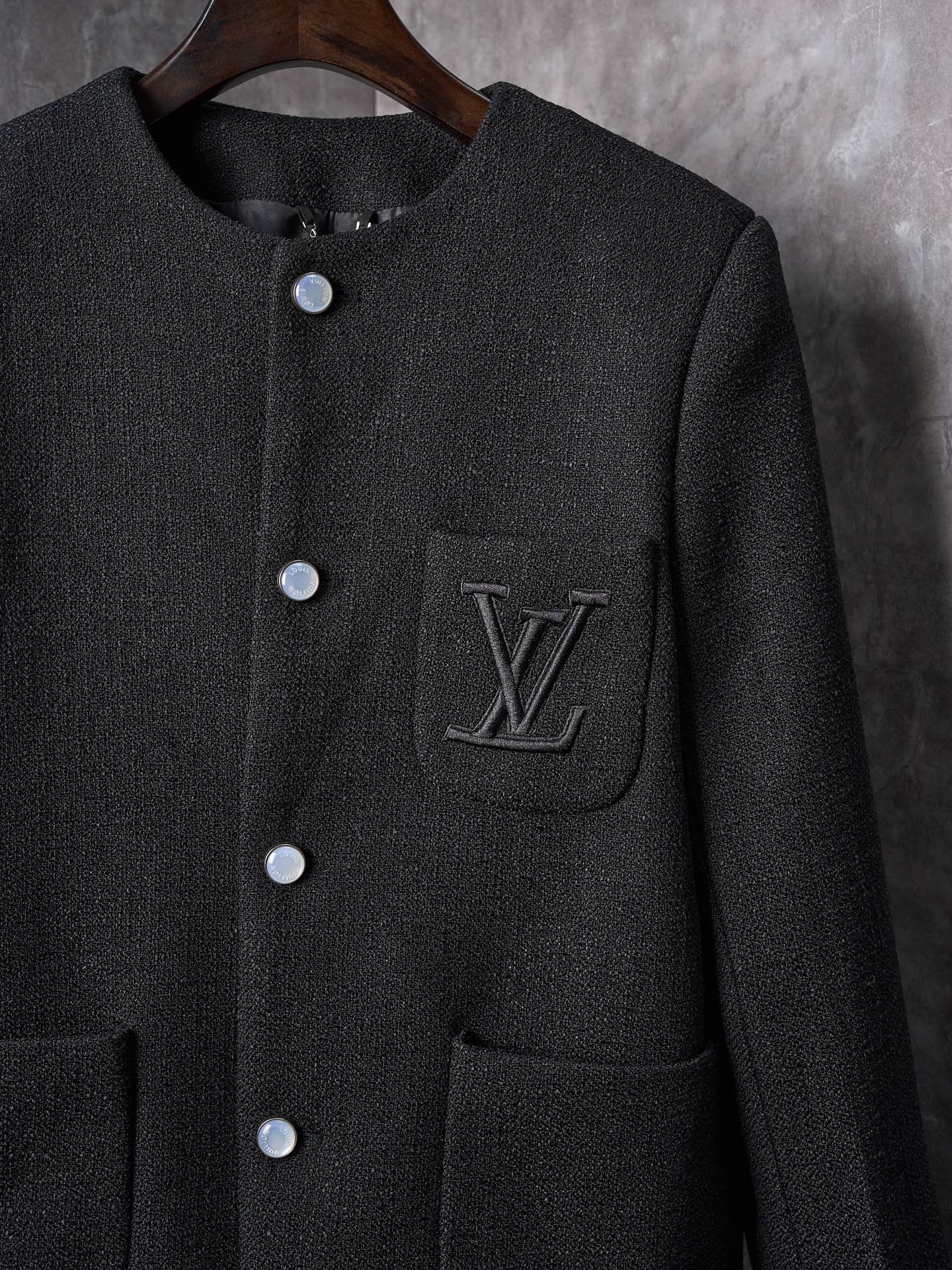 LV Pocket Embriodered Single-Breasted Jacket