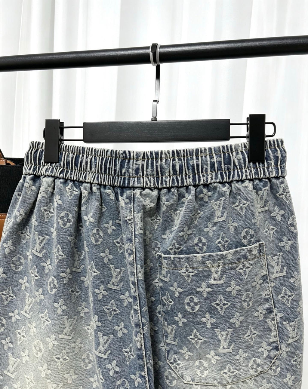 LV All-over Jacquard Denim Shorts