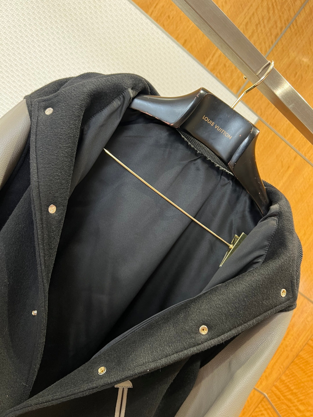 DIOR Patchwork Leather Baseball Jacket