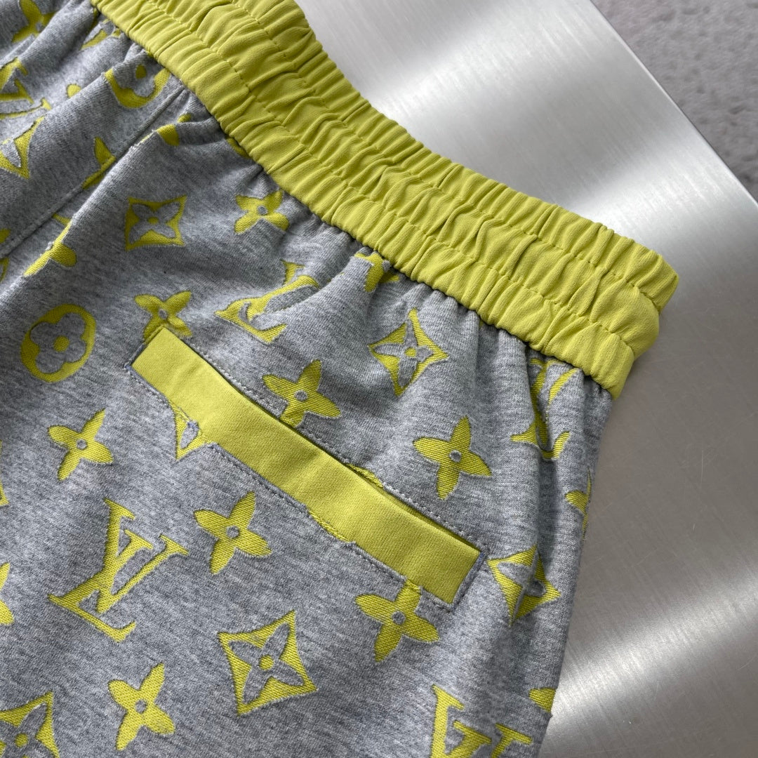 LV Burnout Patchwork Shorts
