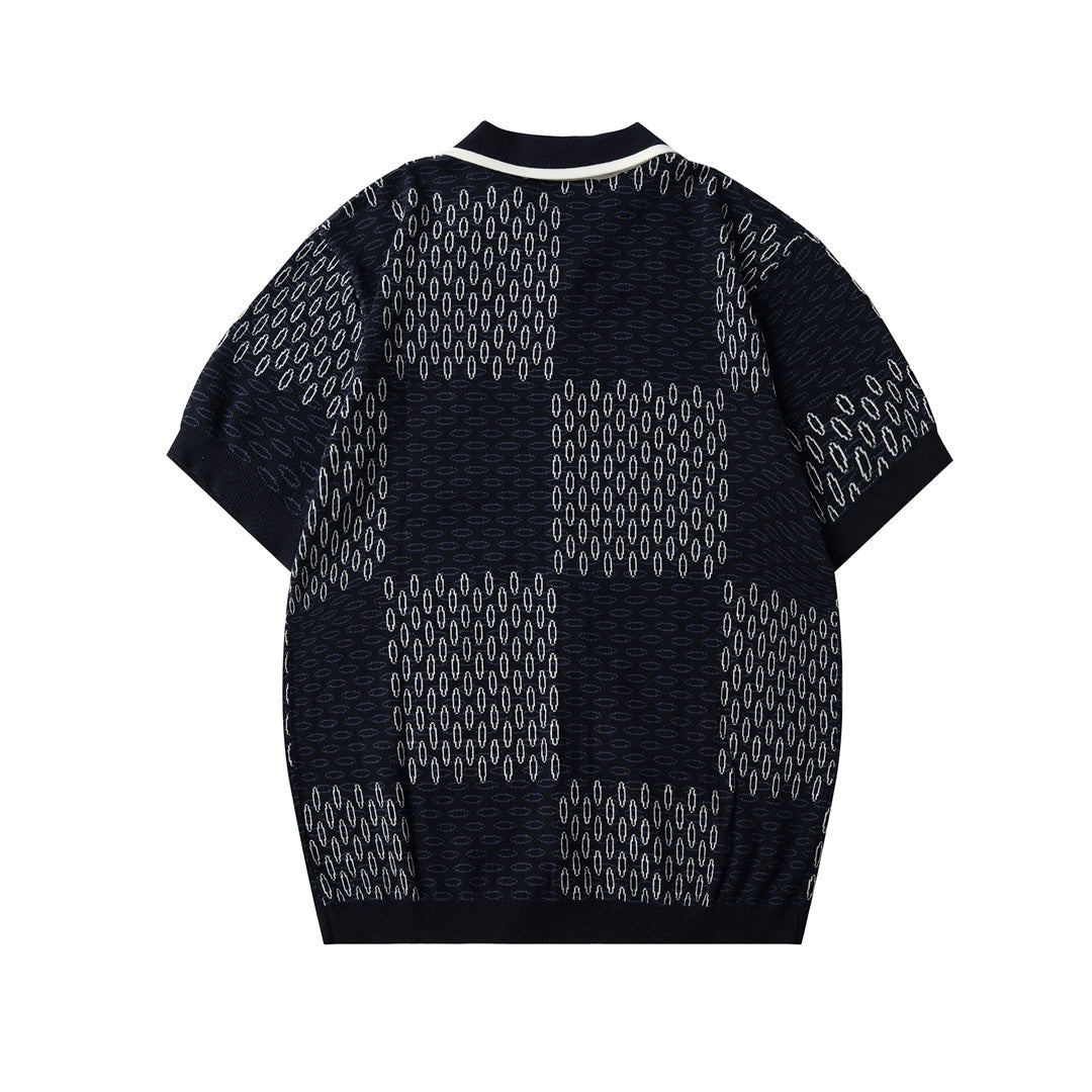 LV checked Knit Shirt