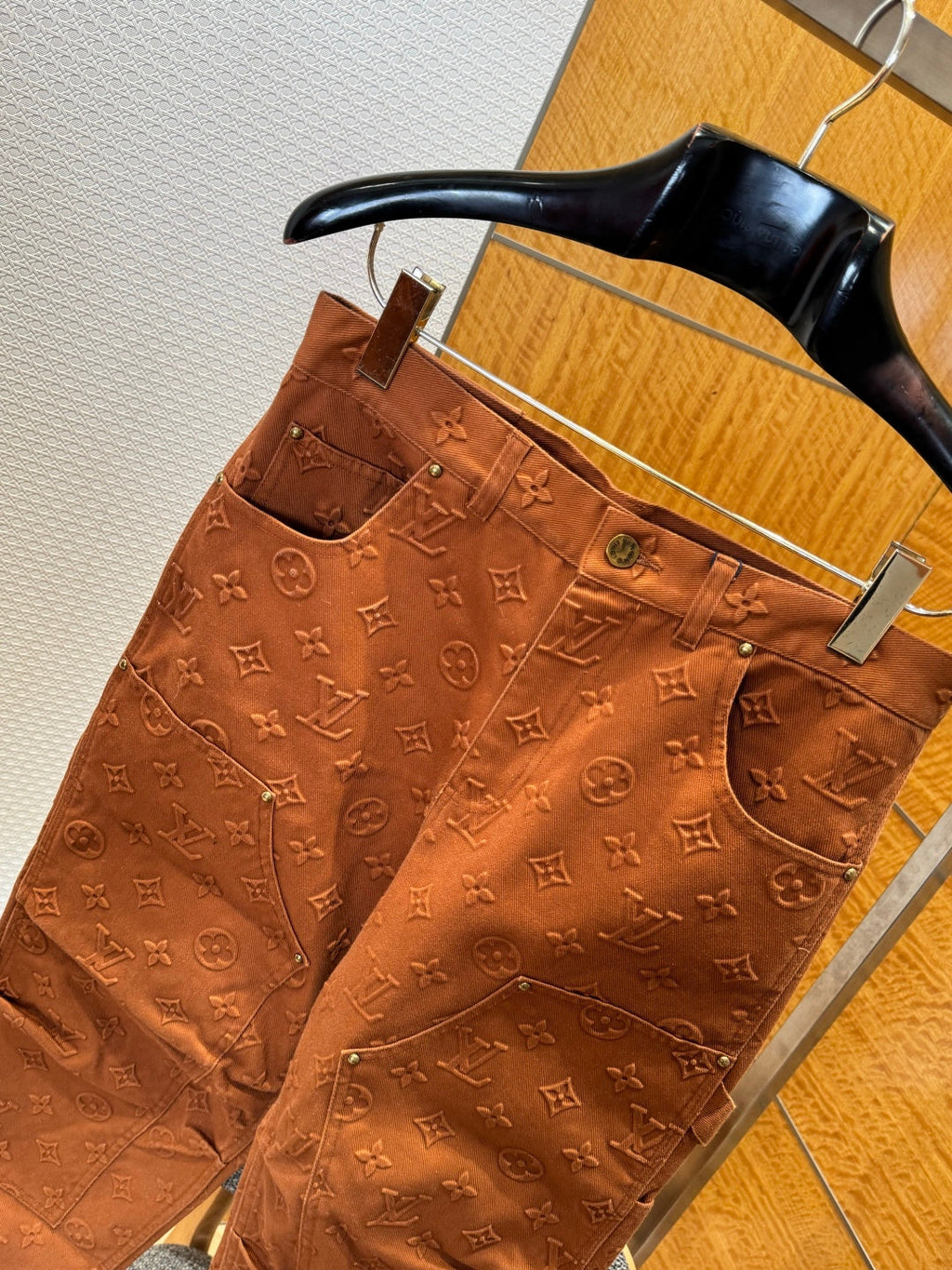LV Patchwork Embossed Jacket & Pants Set