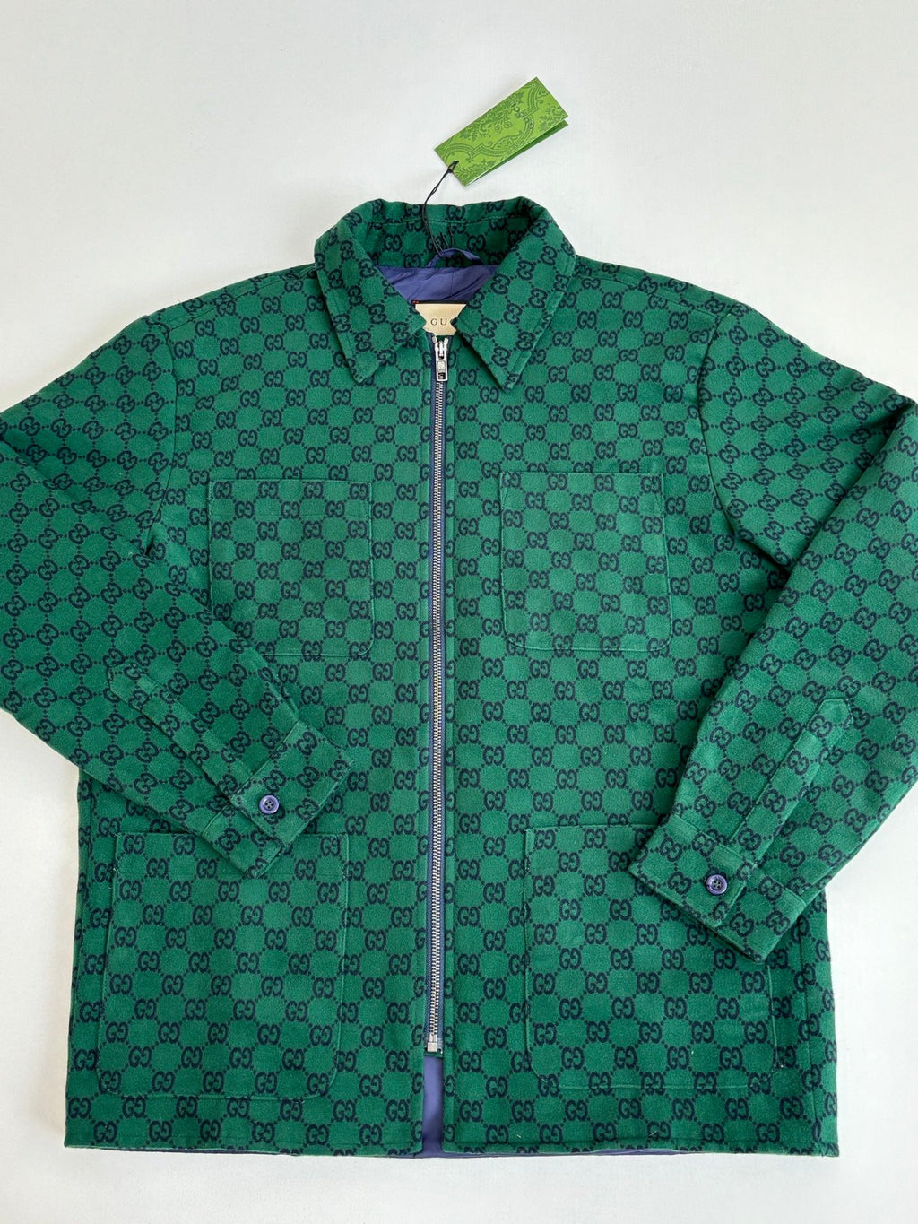Gucci Monogram Double G Wool Jacket