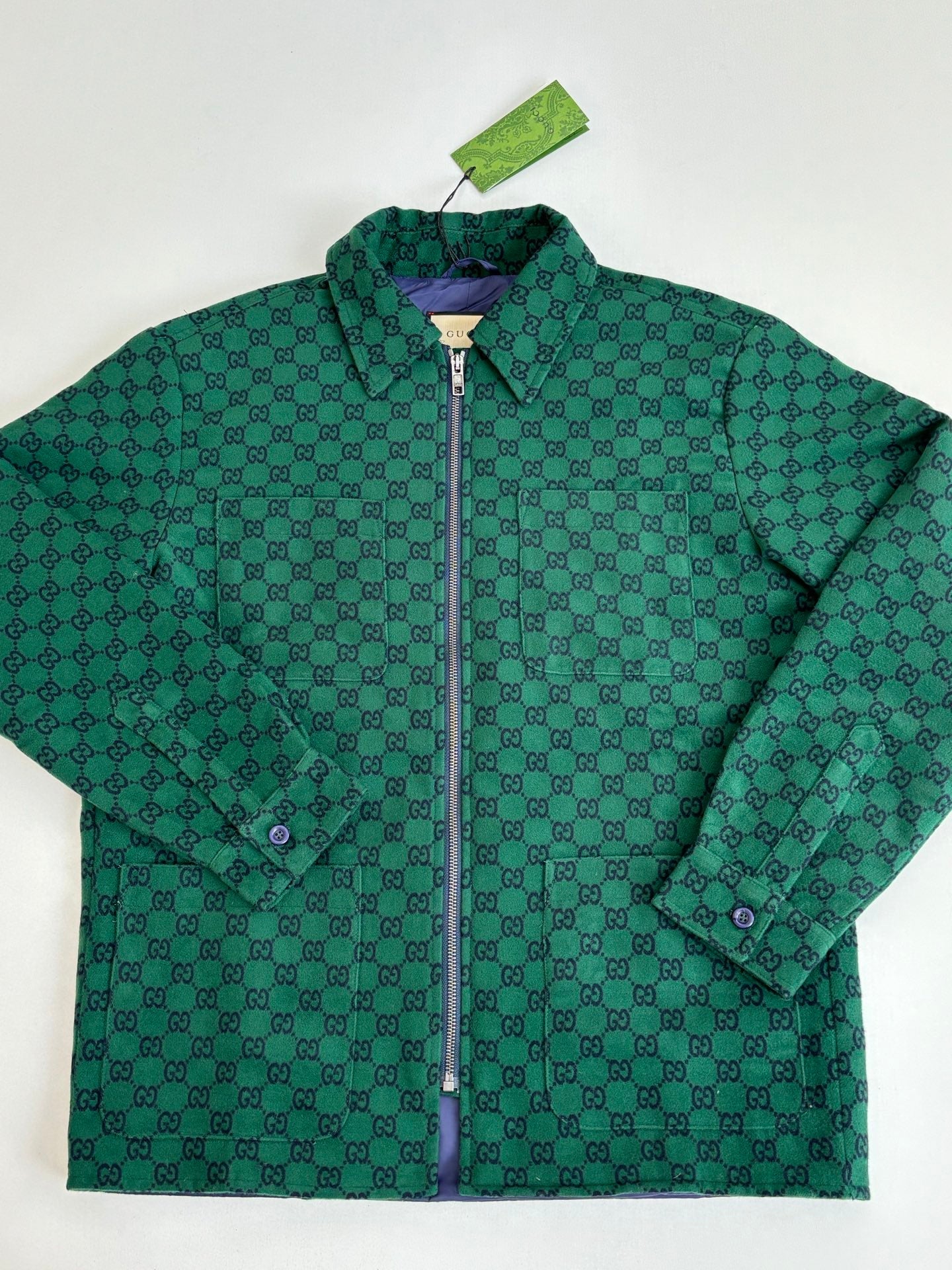 Gucci Monogram Double G Wool Jacket