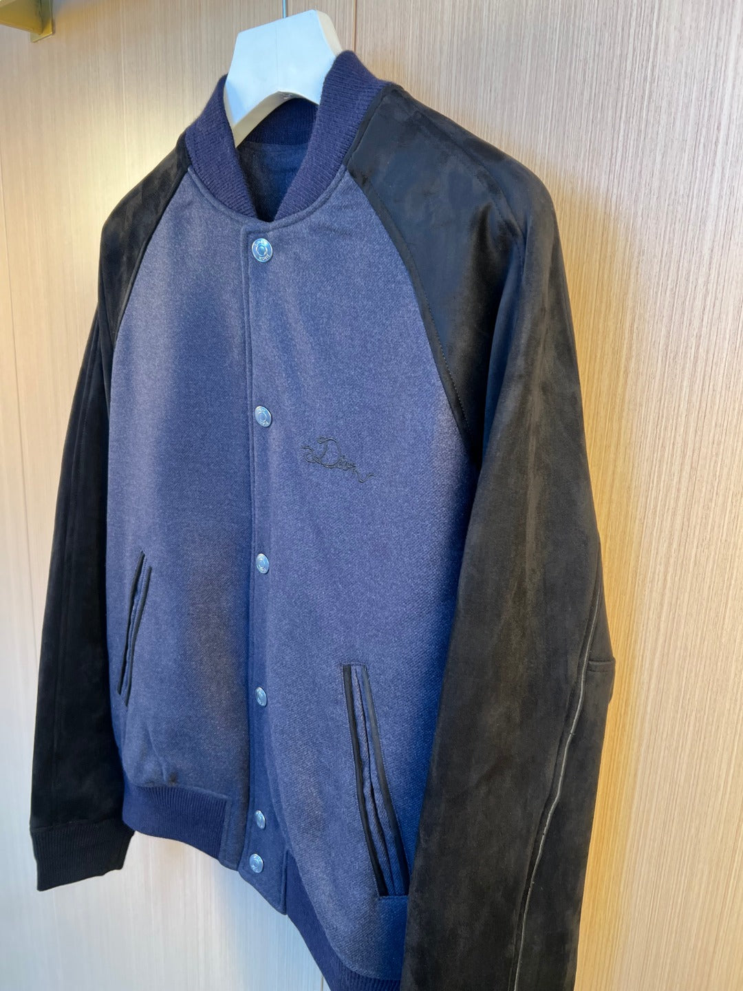 Dior Ribbon Embriodered Baseball Jacket