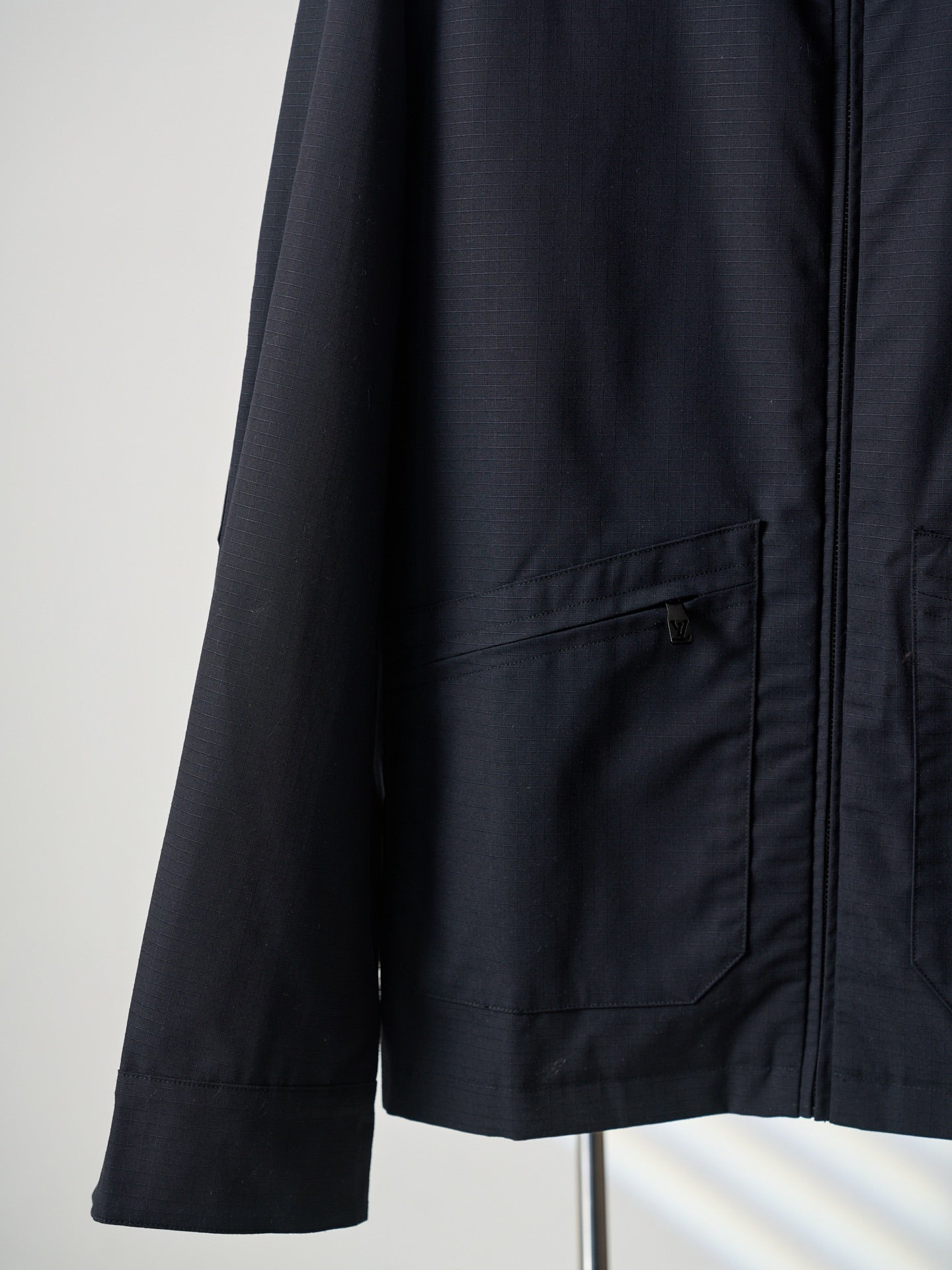 LV Leather Zipper Work Jacket