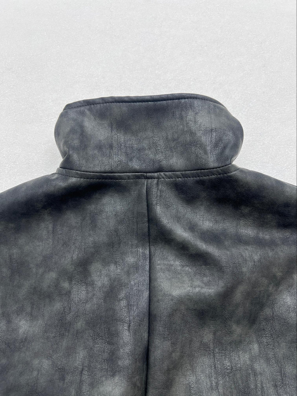 LV Print Washed Leather Jacket