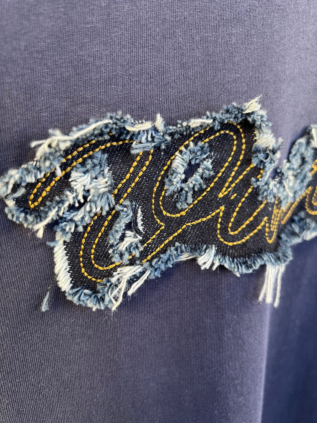 LV Denim Embroidered T-Shirt