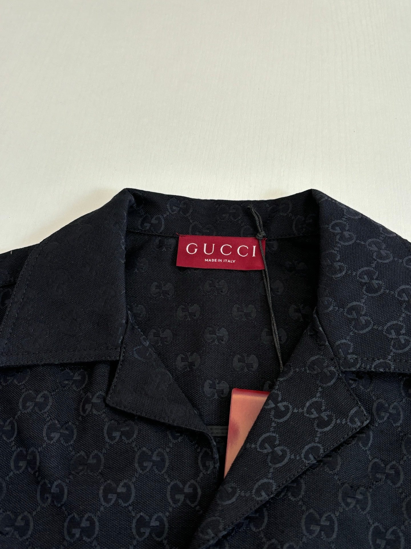 Gucci Double G All-over Jacquard Suit Short-Sleeve Shirt