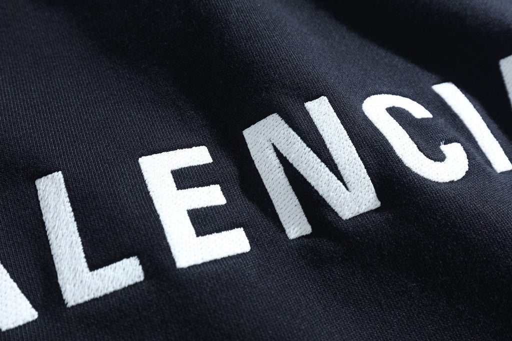 Balenciaga Two-Piece Shirt Collar Classic Letter Embroidered Sweatshirt Jacket
