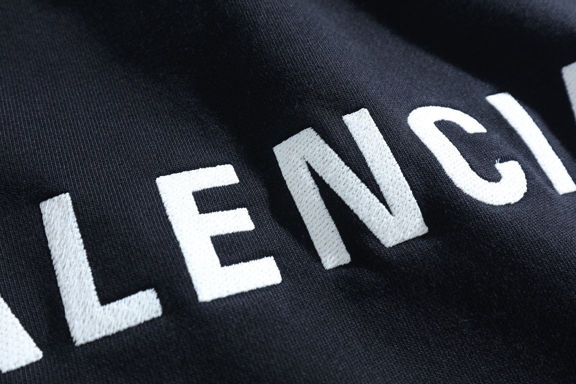 Balenciaga Two-Piece Shirt Collar Classic Letter Embroidered Sweatshirt Jacket