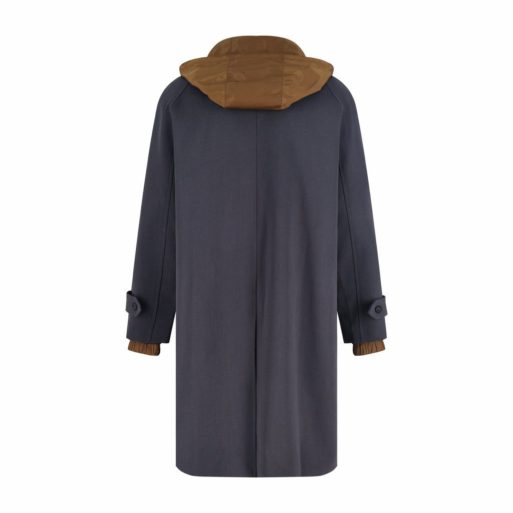 MiuMiu Yellow Hat Mid-Length Jacket Trench Coat