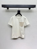 LV Monogram Print Pocket T-Shirt - Women's