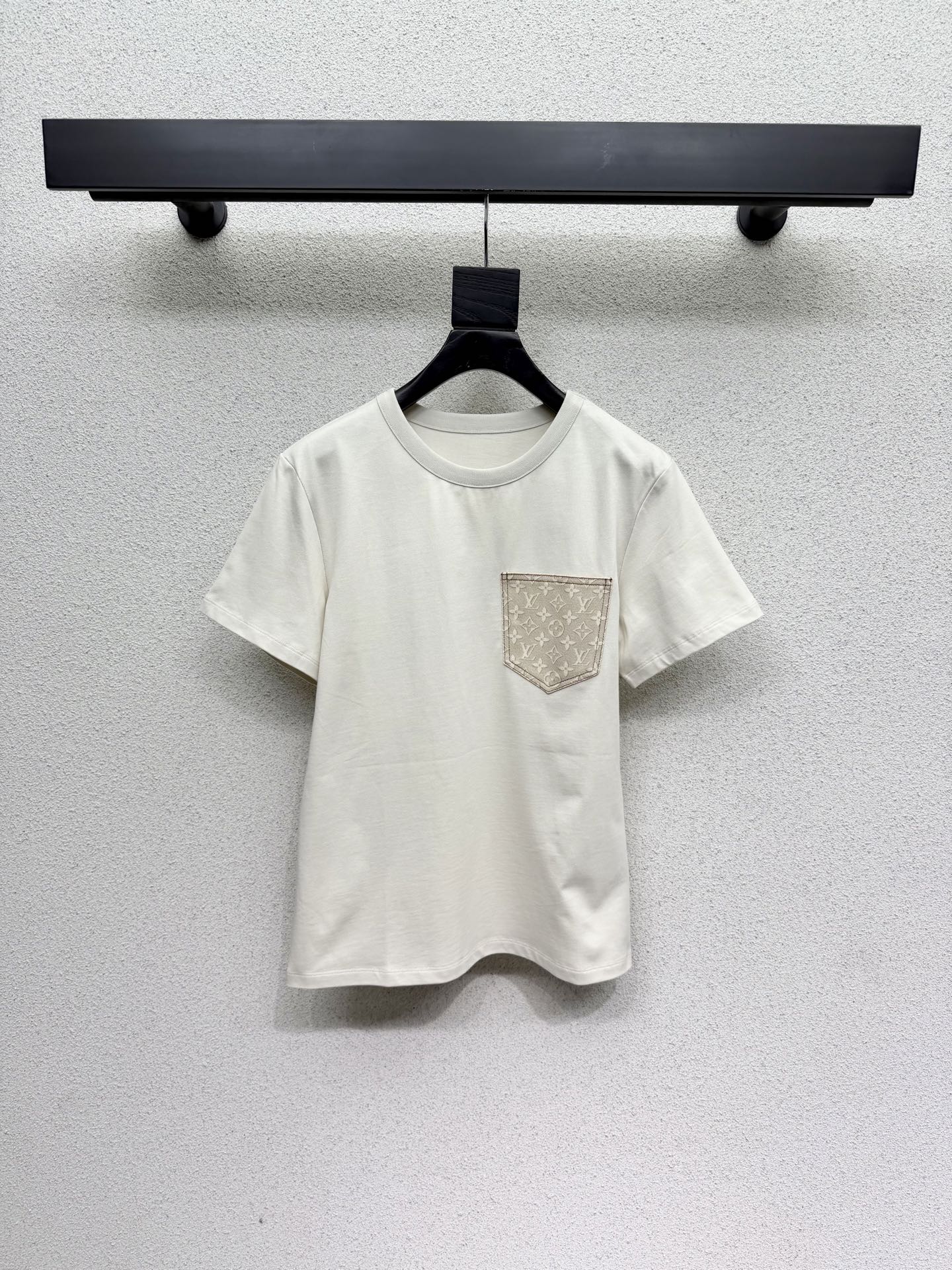 LV Monogram Print Pocket T-Shirt - Women's