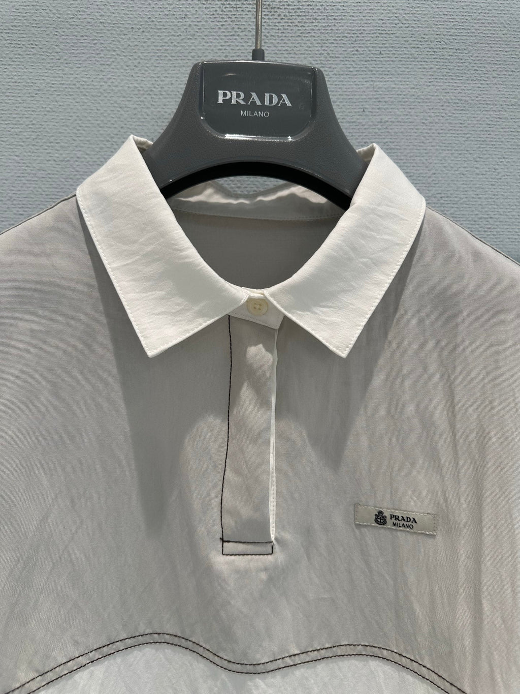 Prada Long-sleeved Linen/Cotton Top