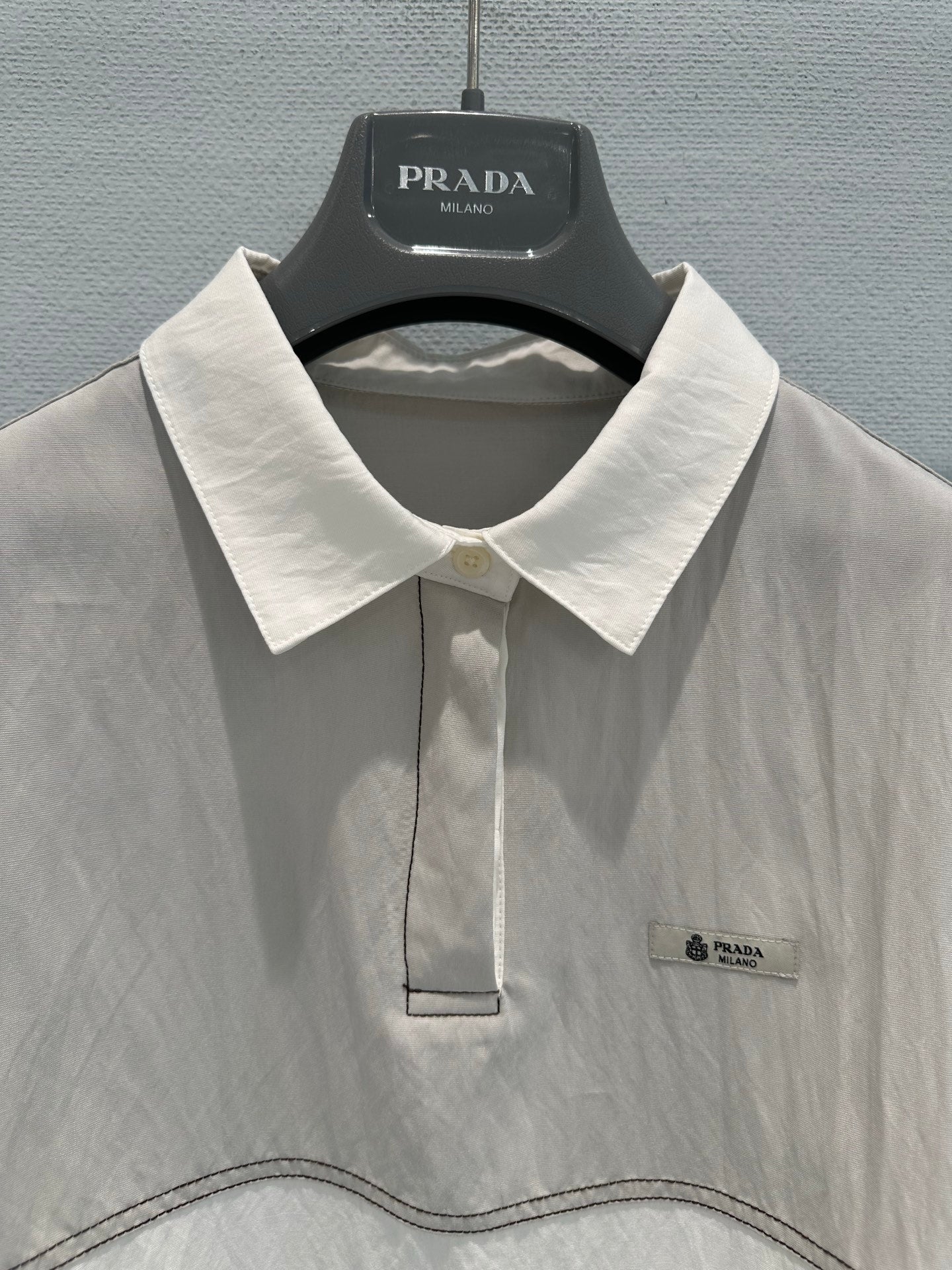 Prada Long-sleeved Linen/Cotton Top