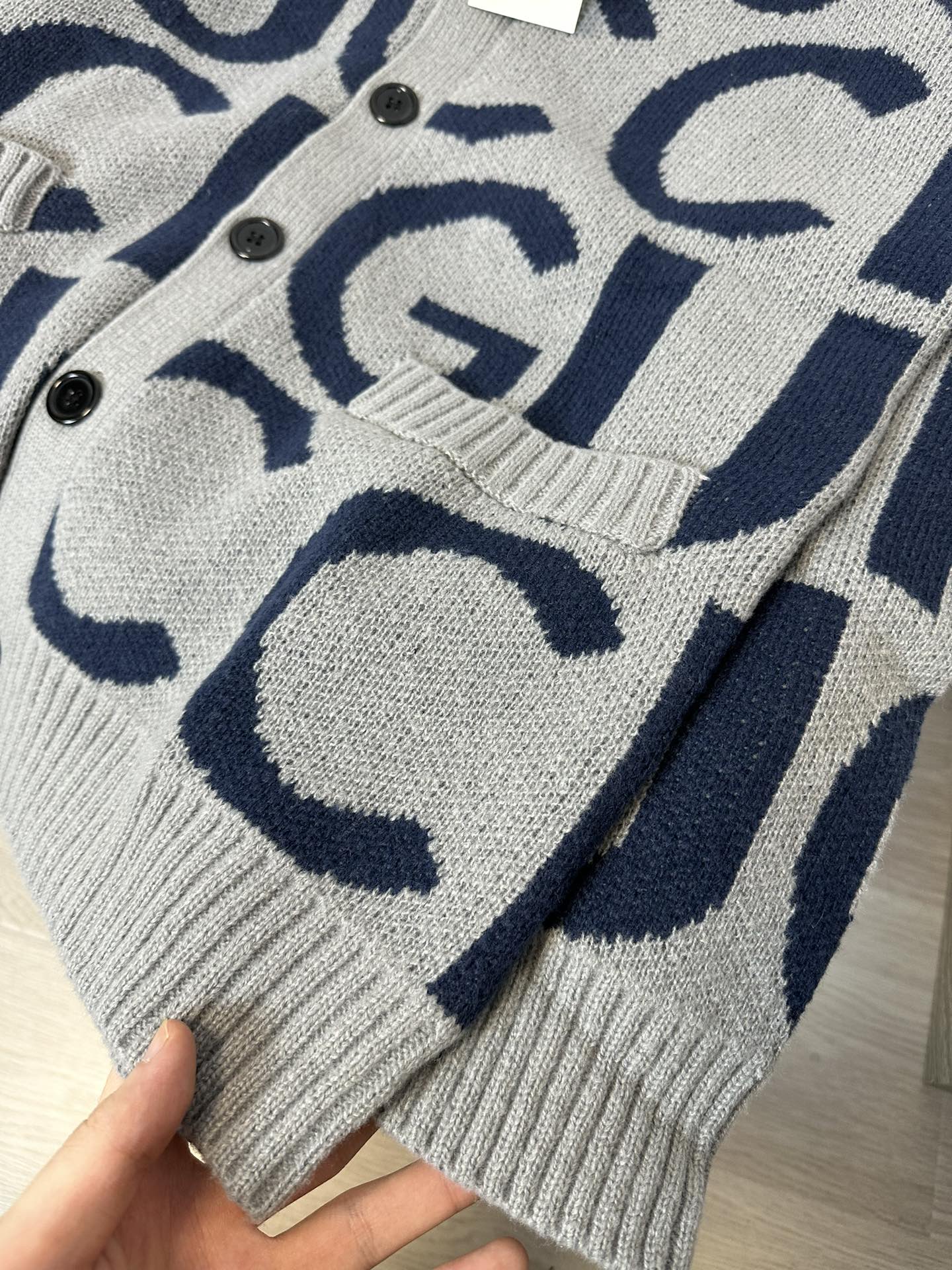 GG double print Cardigan Unisex