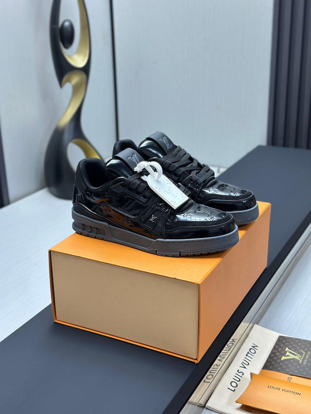 LV Trainers Patent Leather