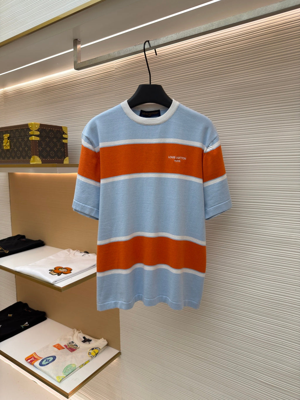 LV Monogram Striped Knit T-Shirt