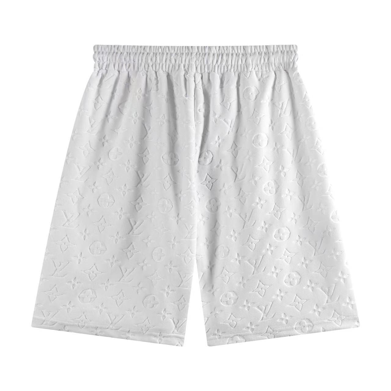 LV Monogram jacquard velvet shorts