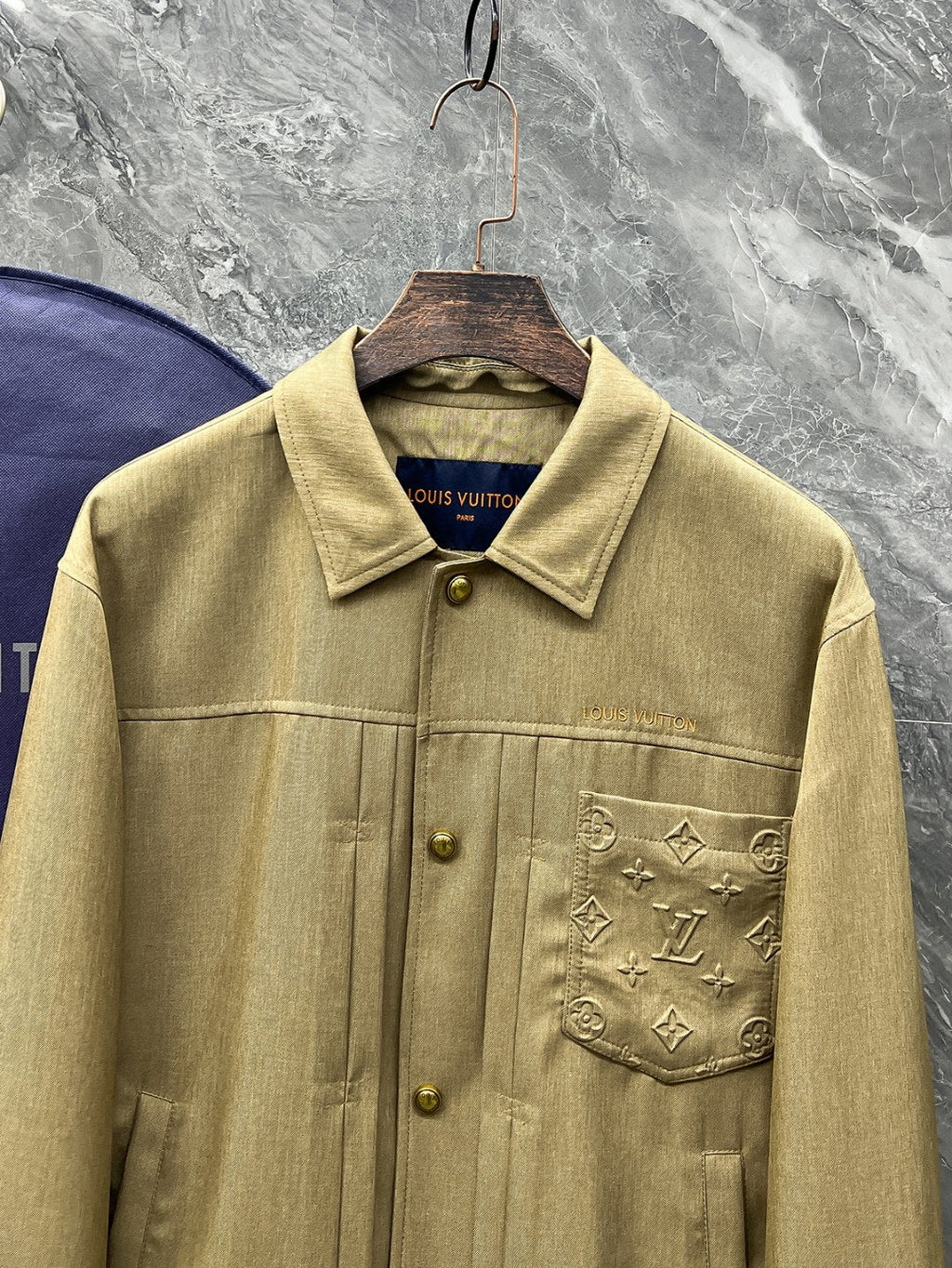 LV Mulberry Silk Acetate Embossed Jacket