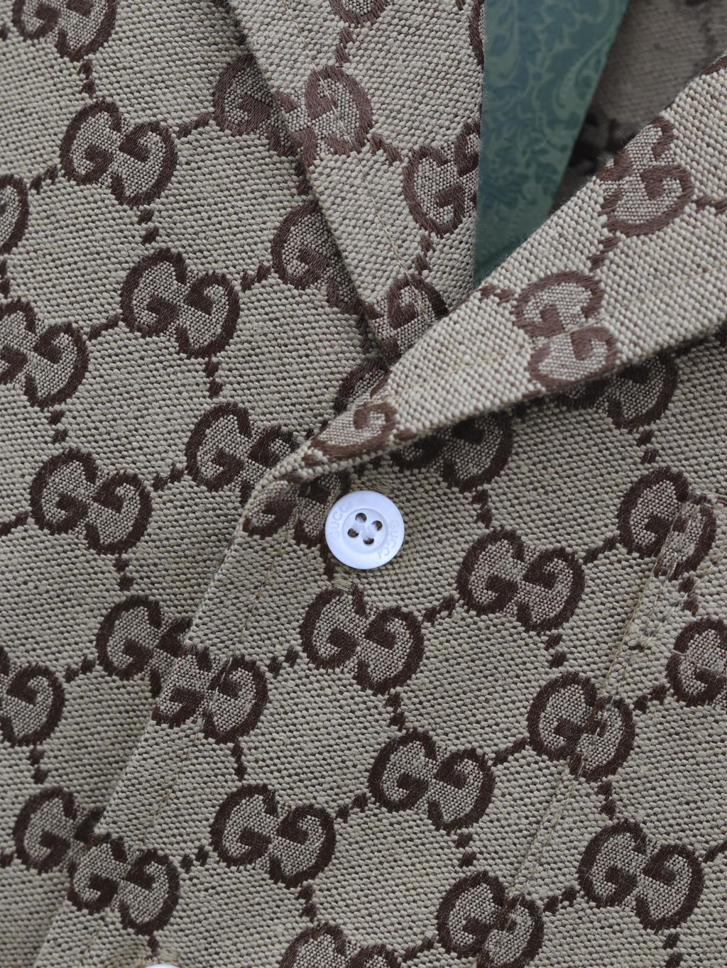 GG Autumn New Double G Jacquard Short-Sleeve Shirt