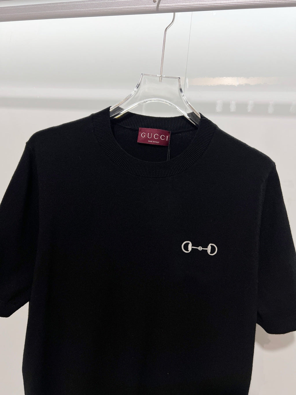 Gucci Crew Neck Embroidered Knit T-Shirt
