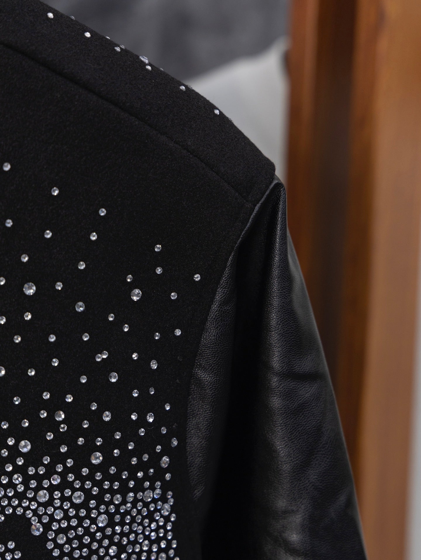 GOODBRAND Good Starry Sky Rhinestone Letter Jacket