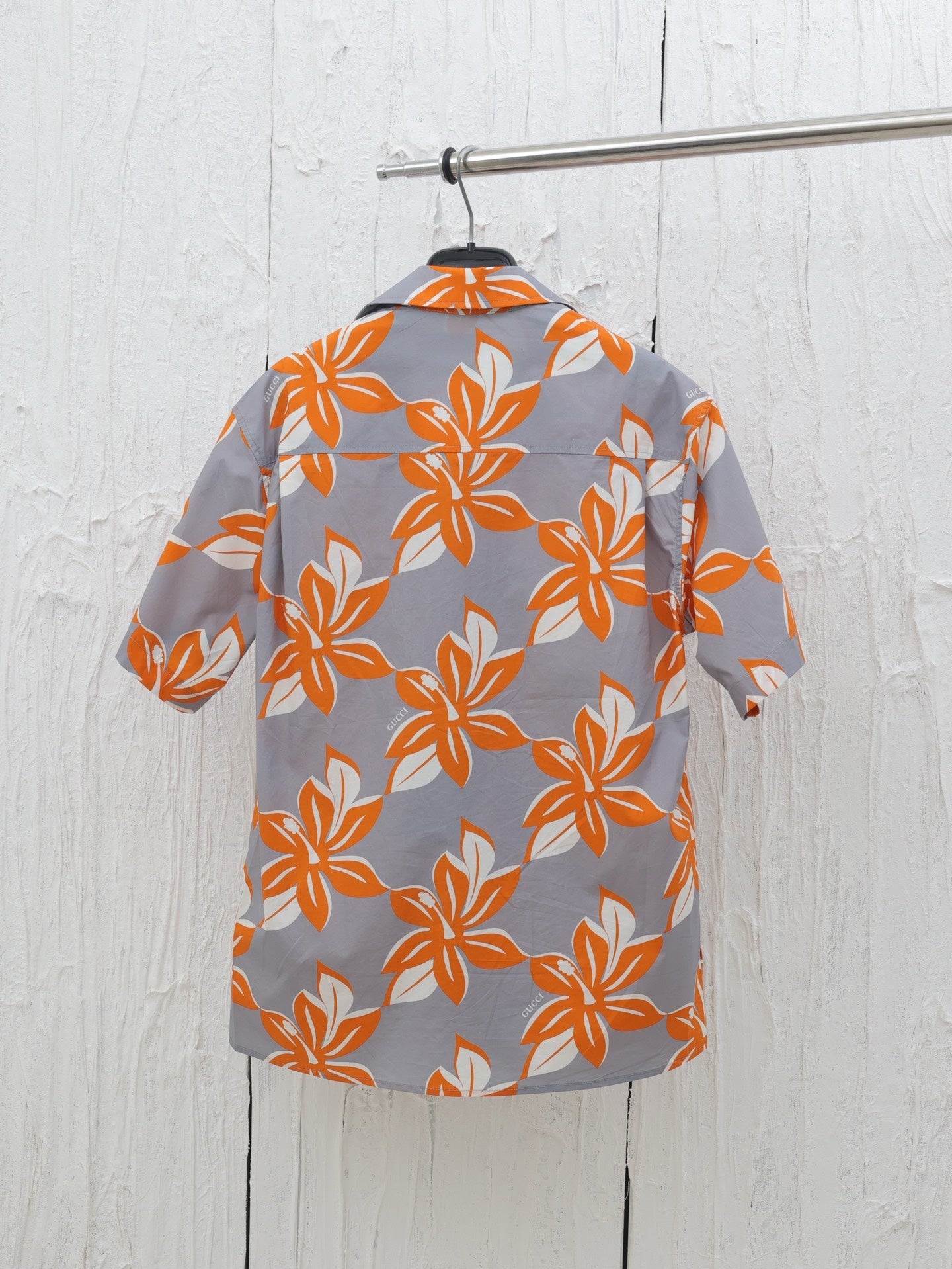 GG All-over Leaf Print Short-Sleeve Shirt