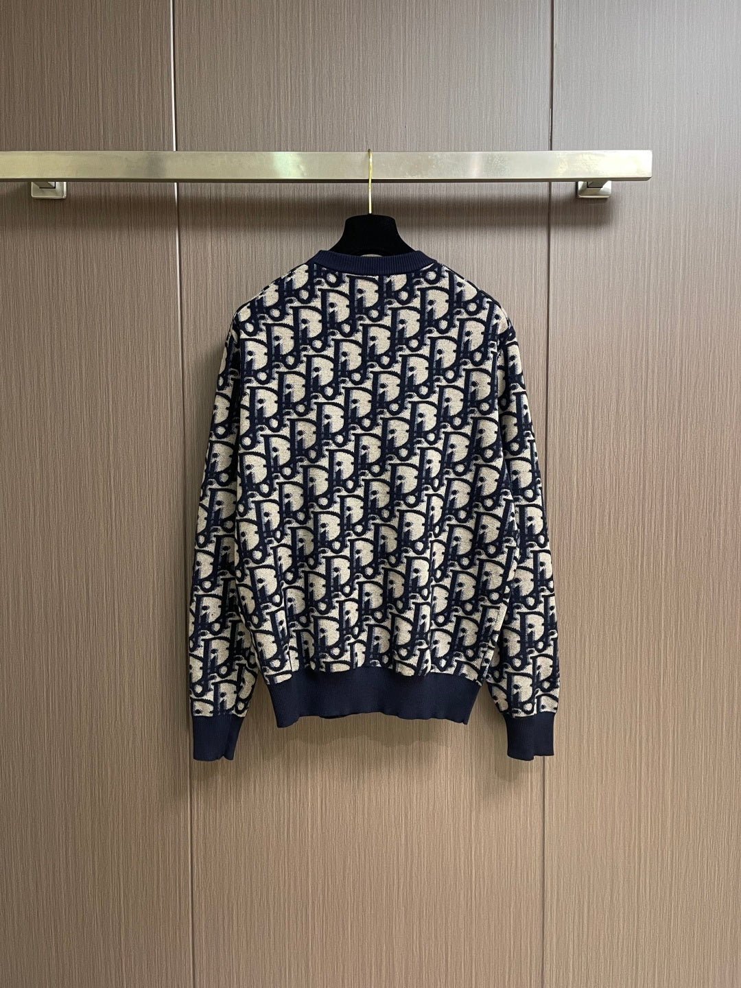 Dior Monogram Jacquard Crew Neck Sweater