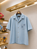 LV Misty Blue Embroidered Shirt