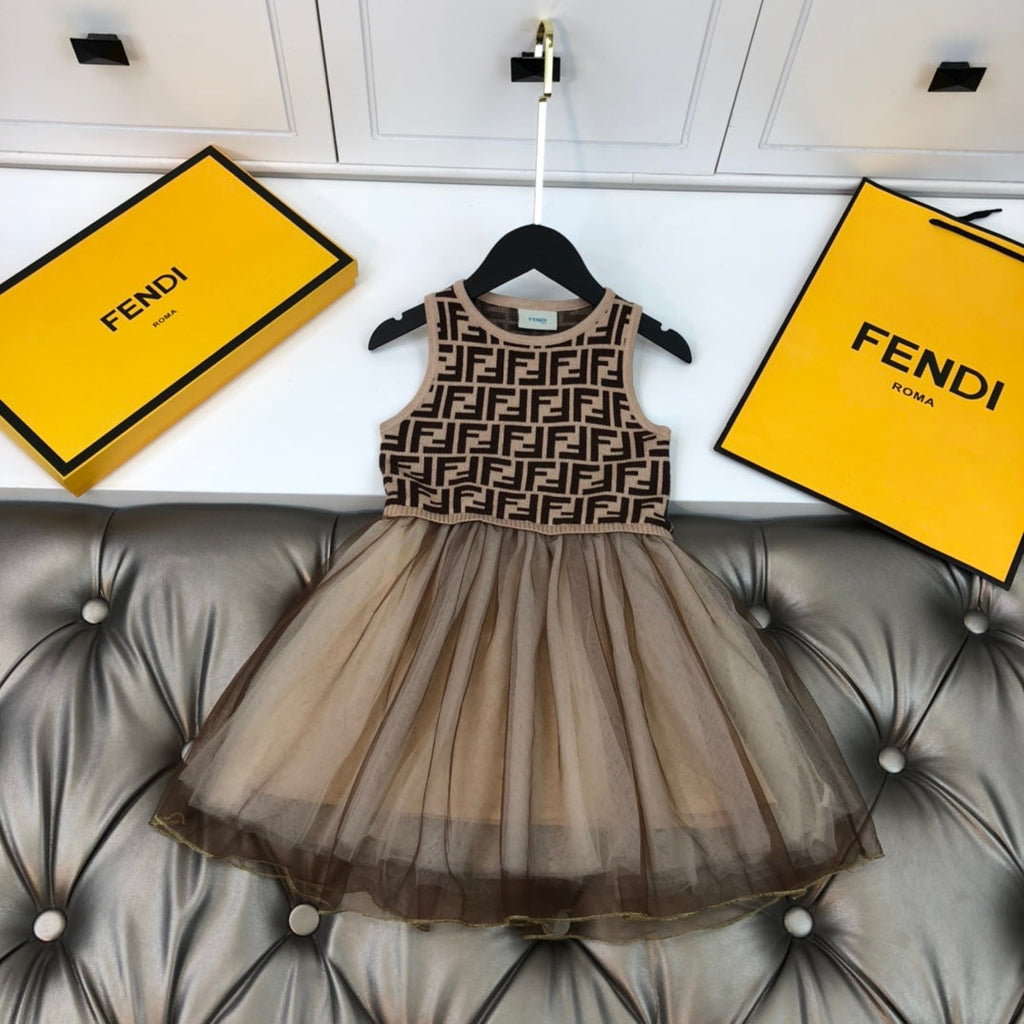 Fendi Cardigan + sleeveless dress