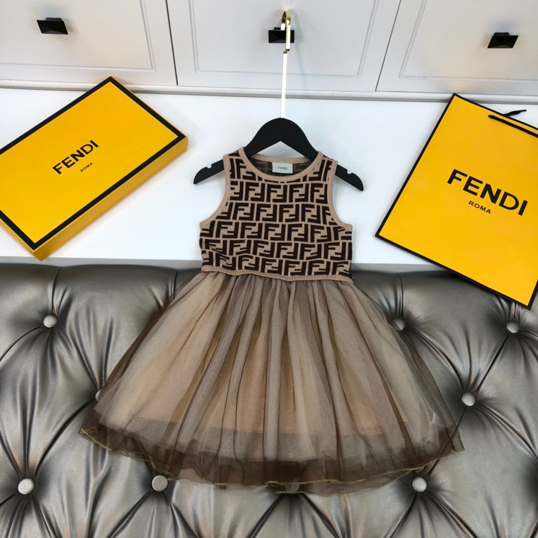 Fendi Cardigan + sleeveless dress