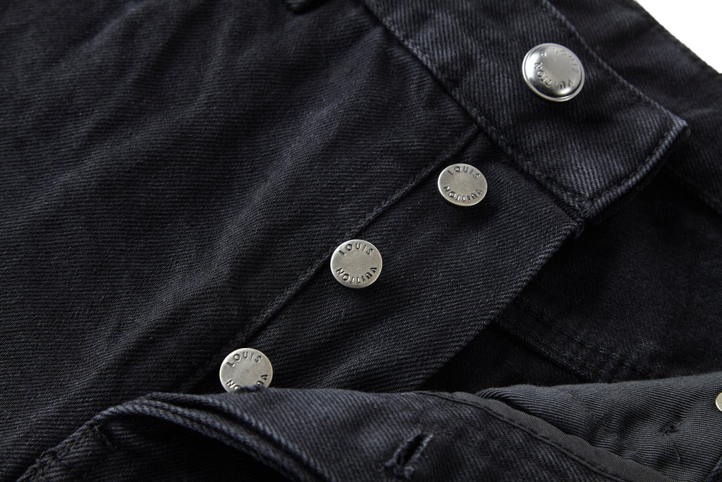 LV Ripped and Distressed Denim Pants