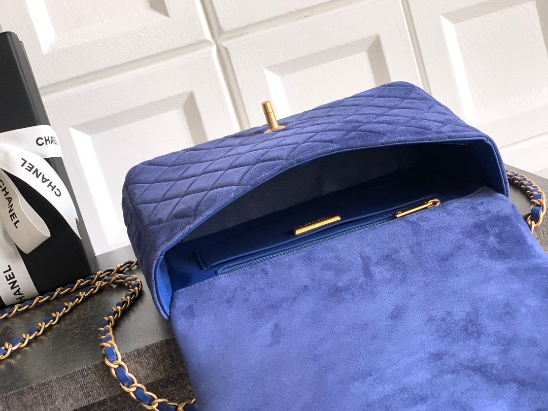 Chanel Royal Blue Suede Bad
