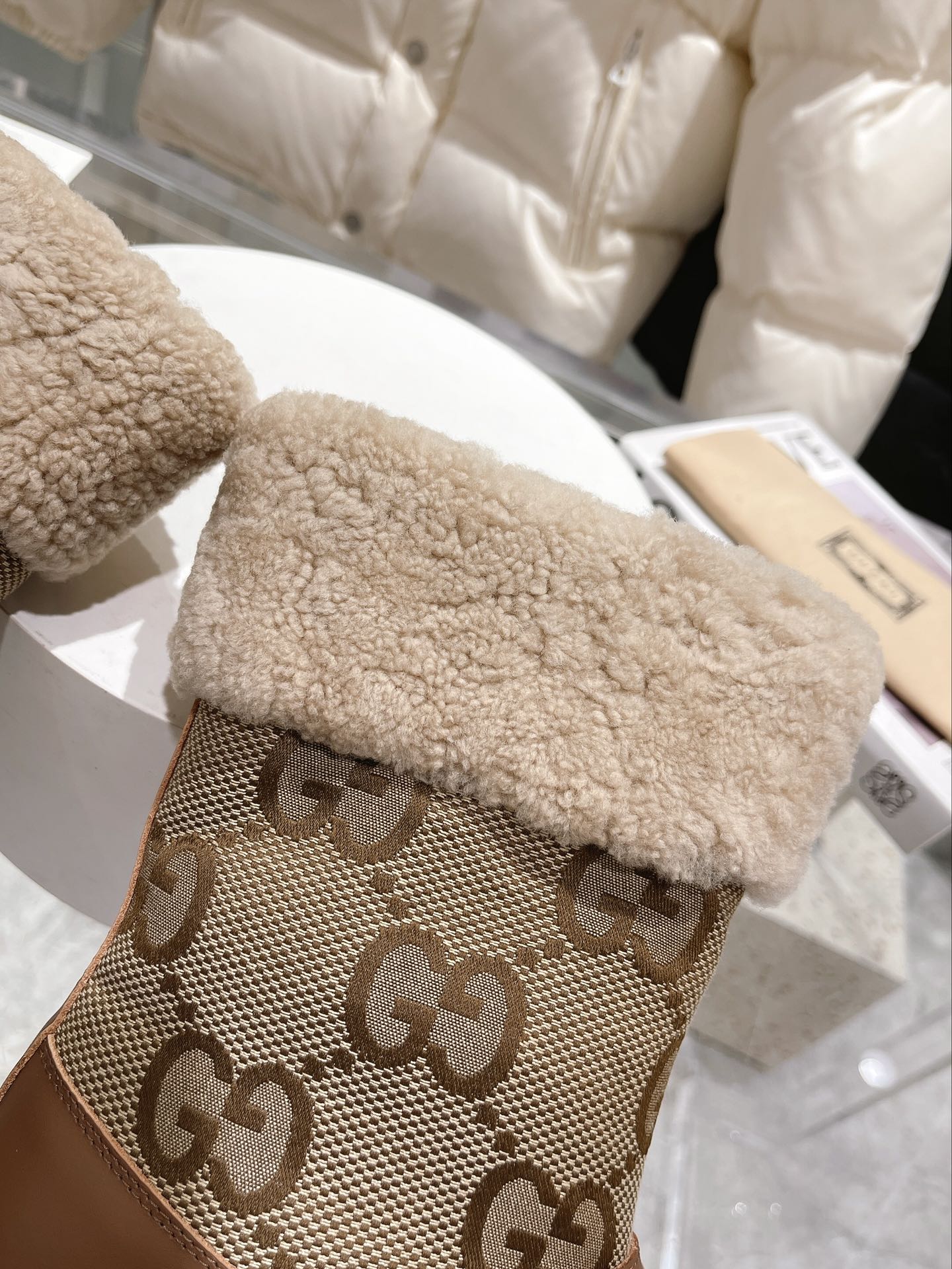 Gucci Monogram Boots