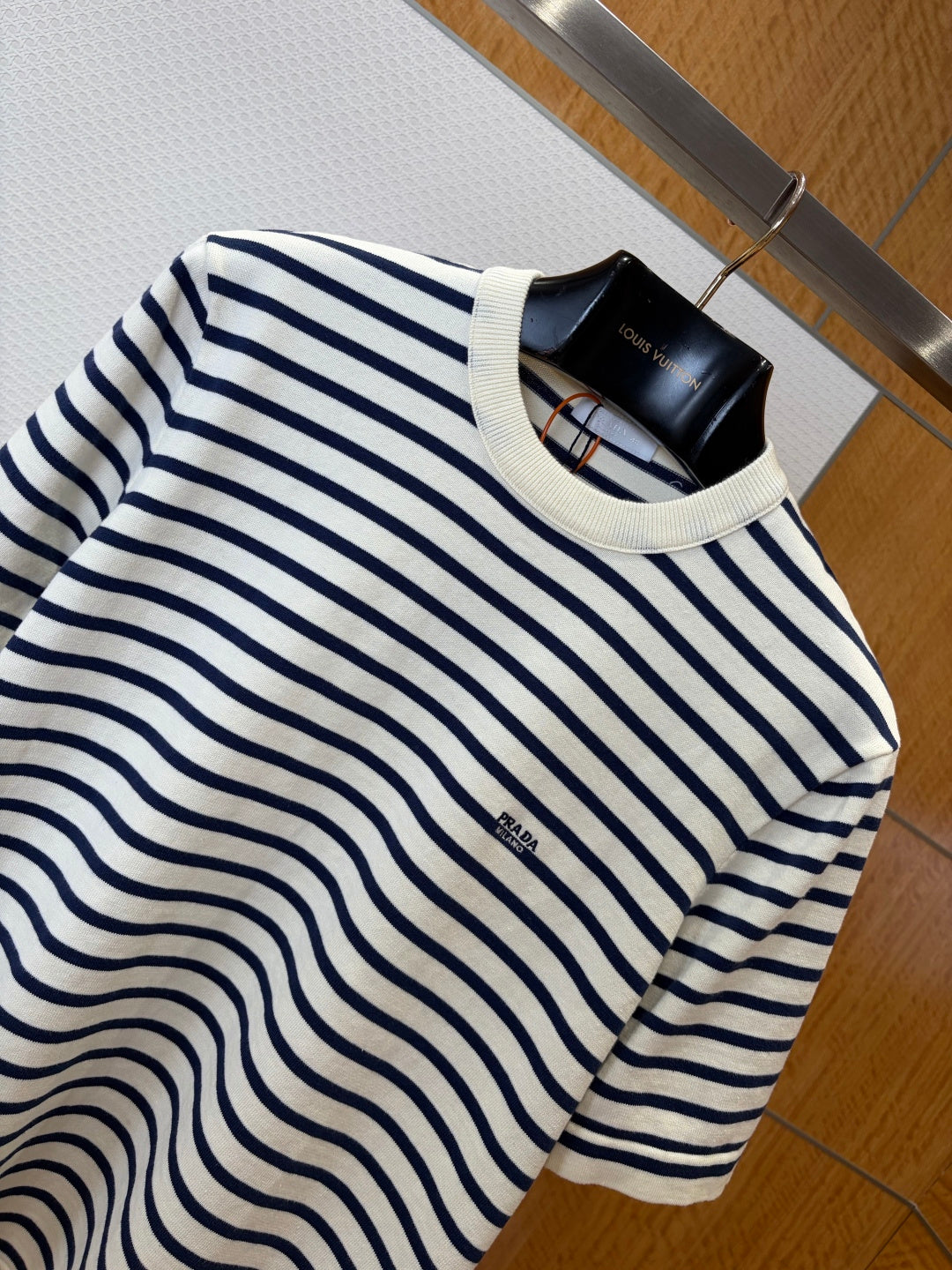 Prada Embroidered Striped Shirt