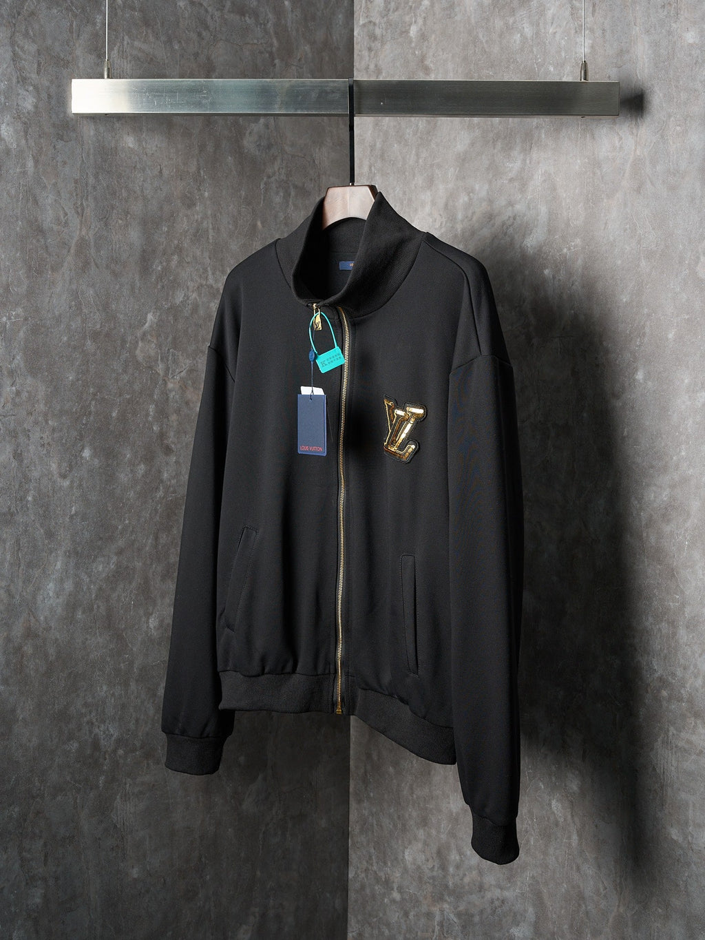 LV sequined embroidered zip up Jacket