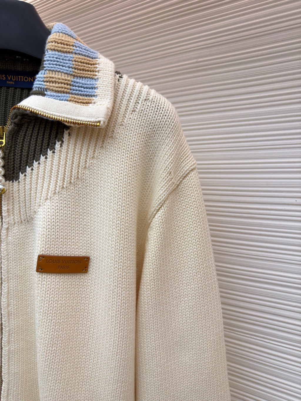 LV Knit Zip-Up Sweater
