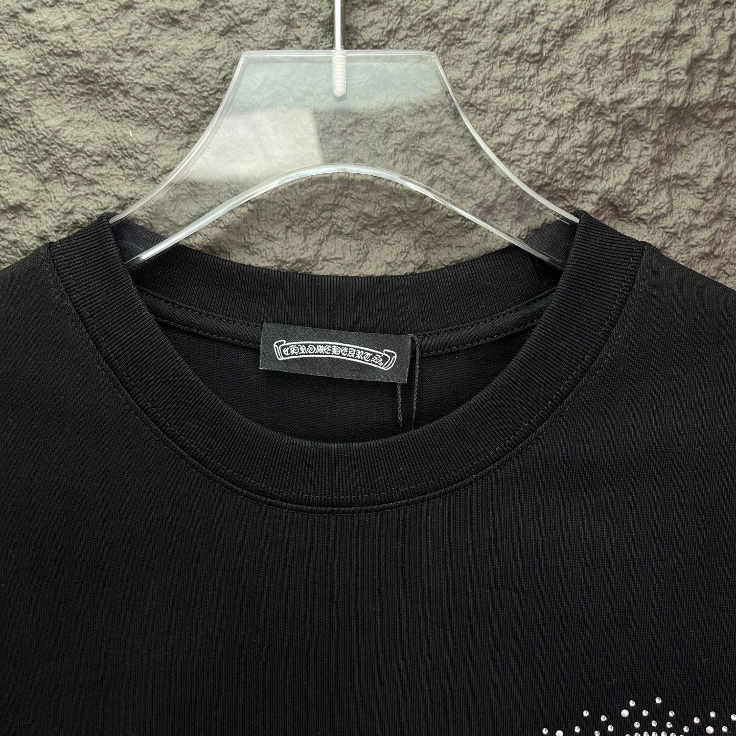Chrome Heart Rhinestone Short-Sleeve T- Shirt