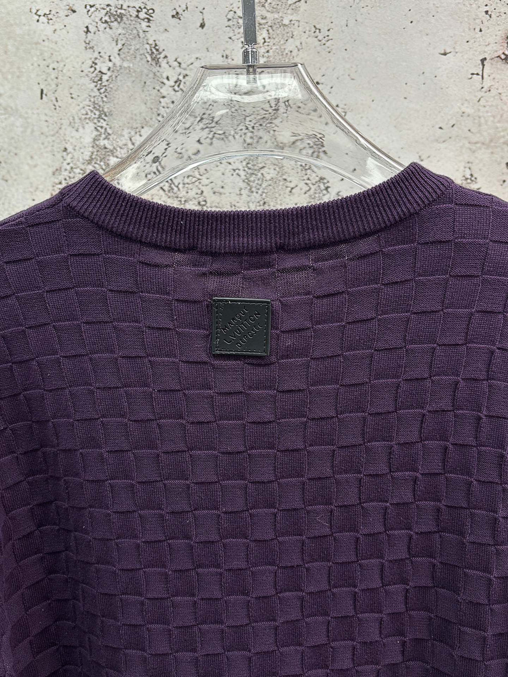 LV Black Jacquard Embroidered T-Shirt