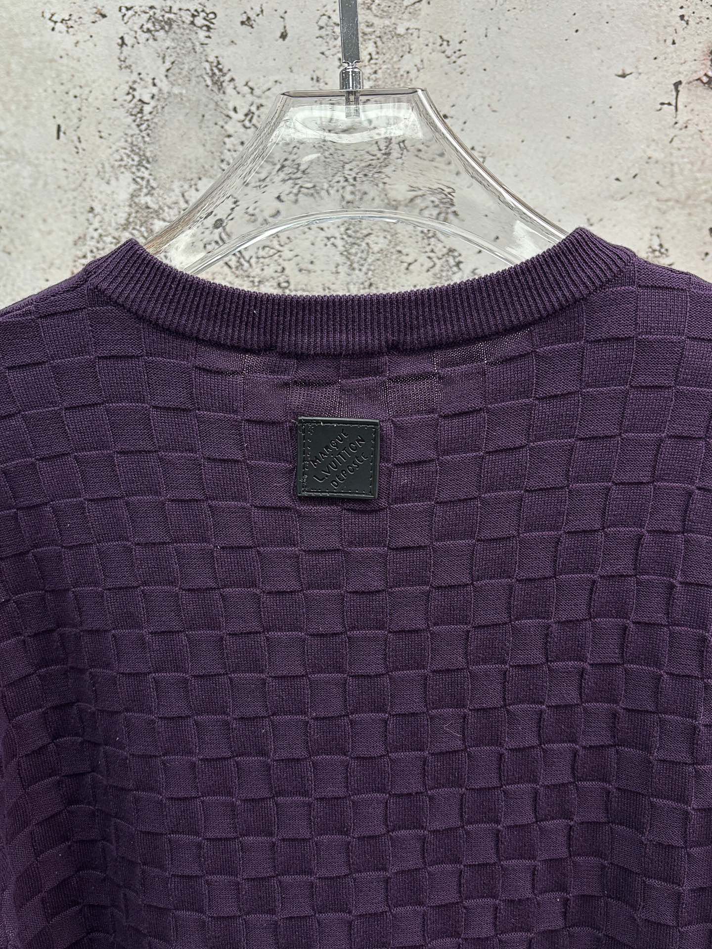 LV Black Jacquard Embroidered T-Shirt