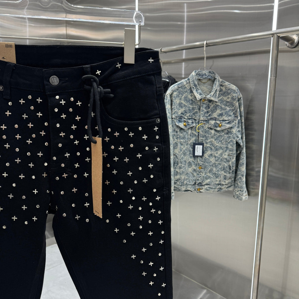 Ksubi Embroidered Fitted Jeans