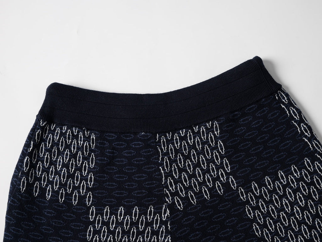 LV checkered knit Shorts