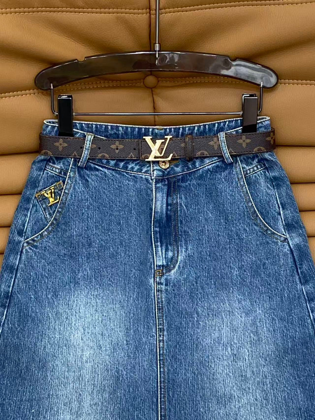 Women LV Denim Skirt