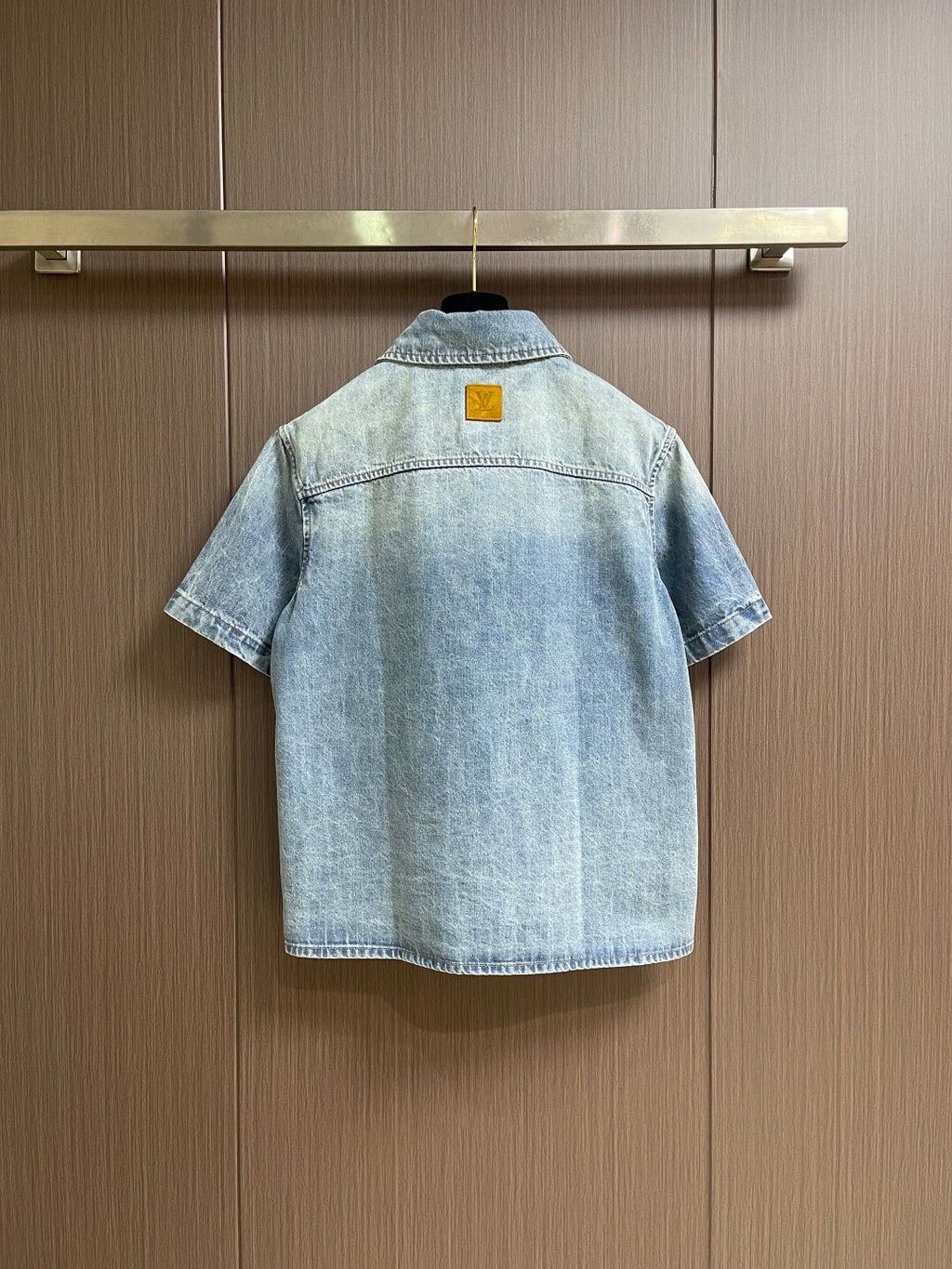 LV Denim Shorts Sleeve Shirt